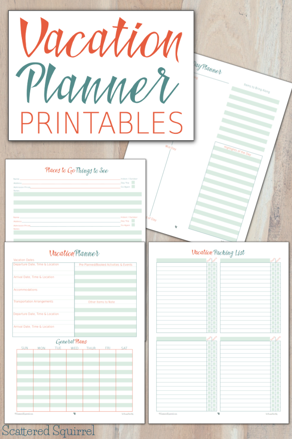 Vacation Meal Planner Template