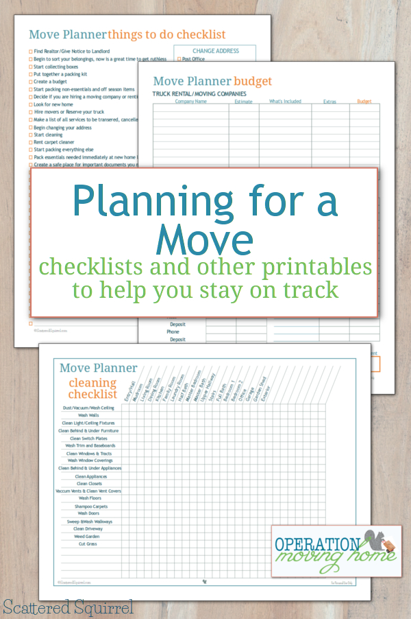 More Move Planner Printables to Help You Stay on Track
