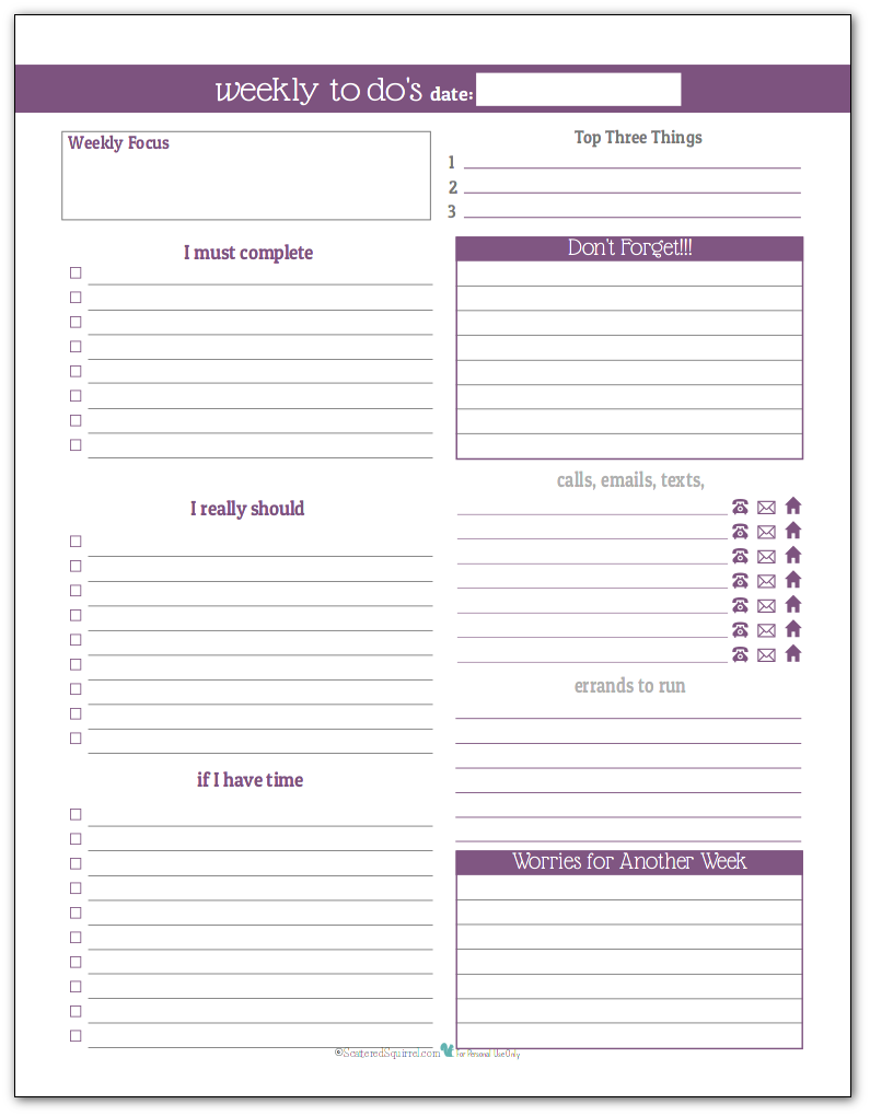 Plan Your Week with the New Weekly To-Do List Planner ...