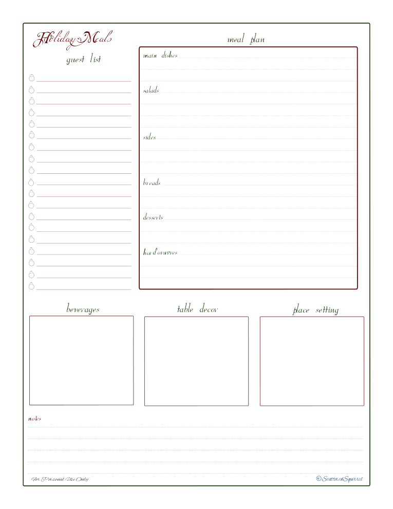 Day 6 Thanksgiving Planner Printable Scattered Squirrel