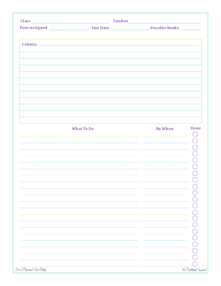 Homework Planner