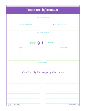 Section Printables