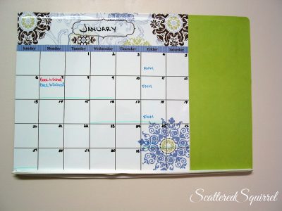 magnetic board turned calendar