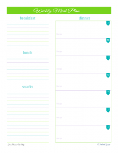 Reader Request: Meal Planner - Scattered Squirrel