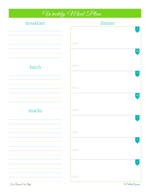 Reader Request: Meal Planner - Scattered Squirrel