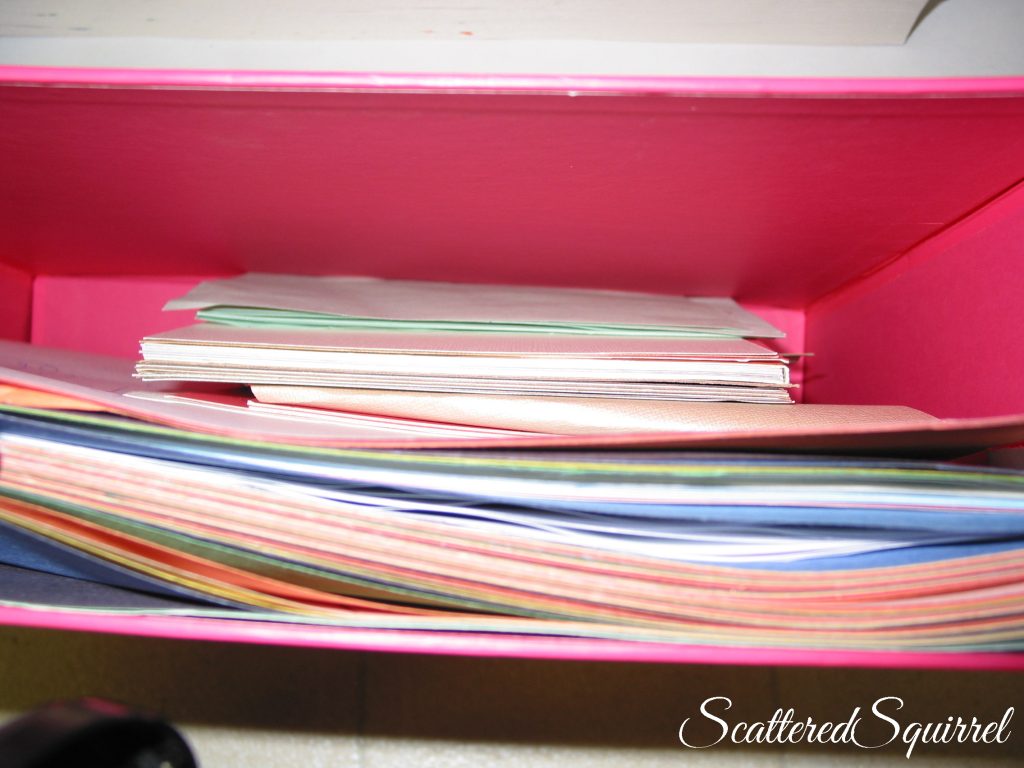 file box turned craft paper storage