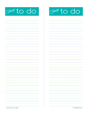 free printable, to do list