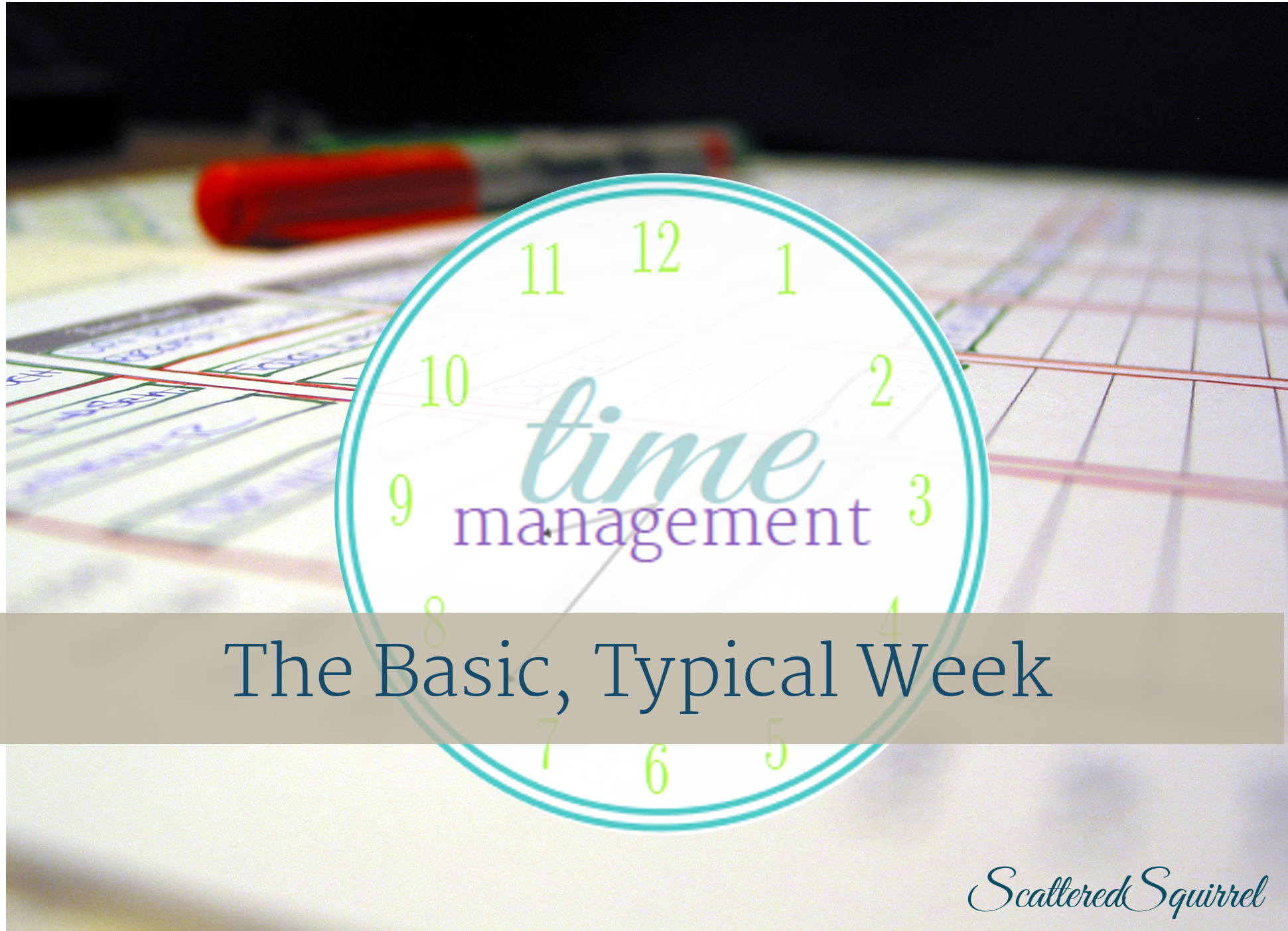 The next step in my time management series is to create a visual of your basic, typical week. From ScatteredSquirrel.com