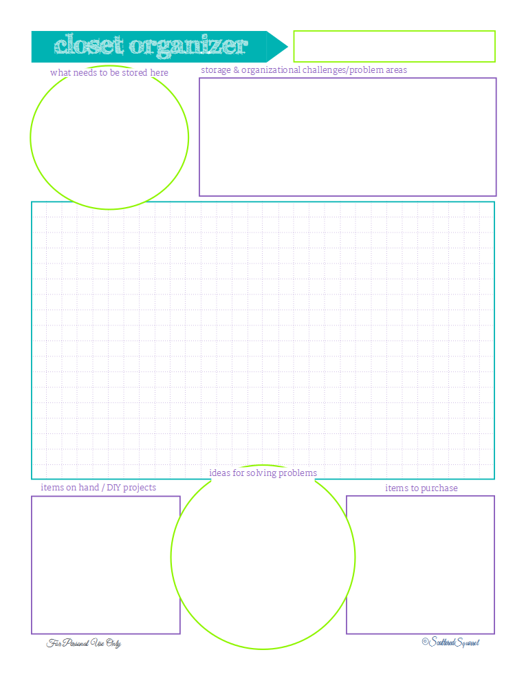 Free Closet Organizing Planner Printable from ScatteredSquirrel.com