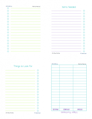 Free Printable list page for GarageSale/Home Items mini notebook | ScatteredSquirrel.com