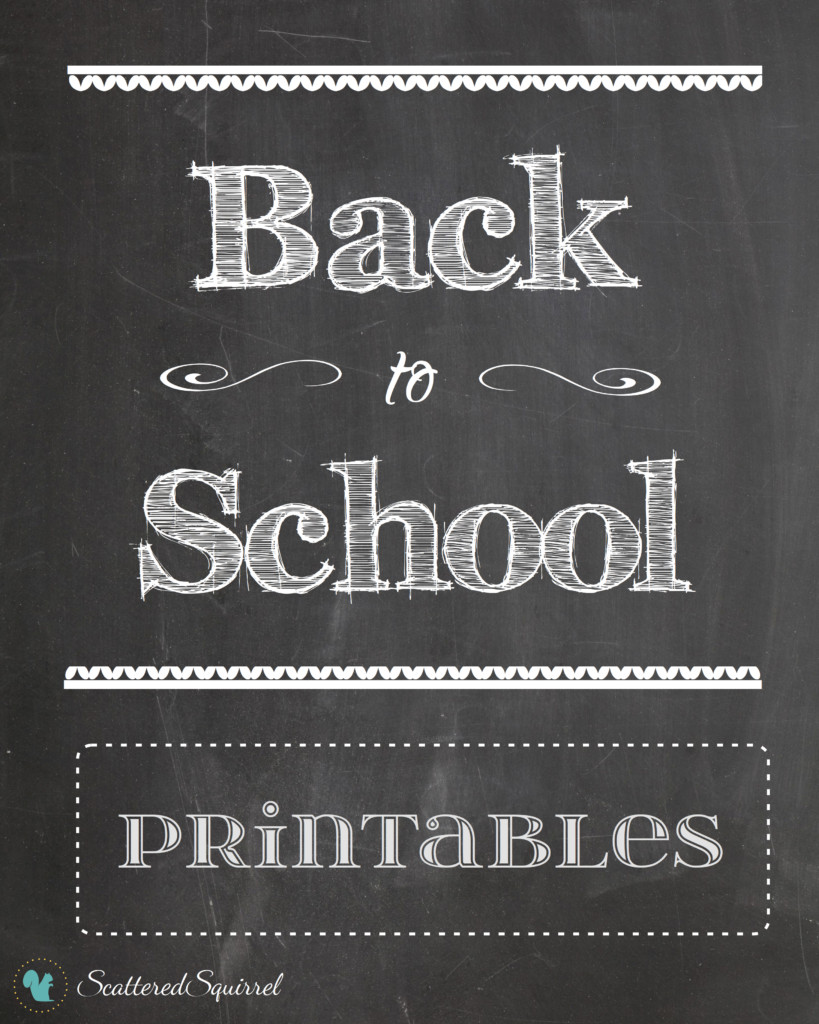 Back to School: Printables Scattered Squirrel