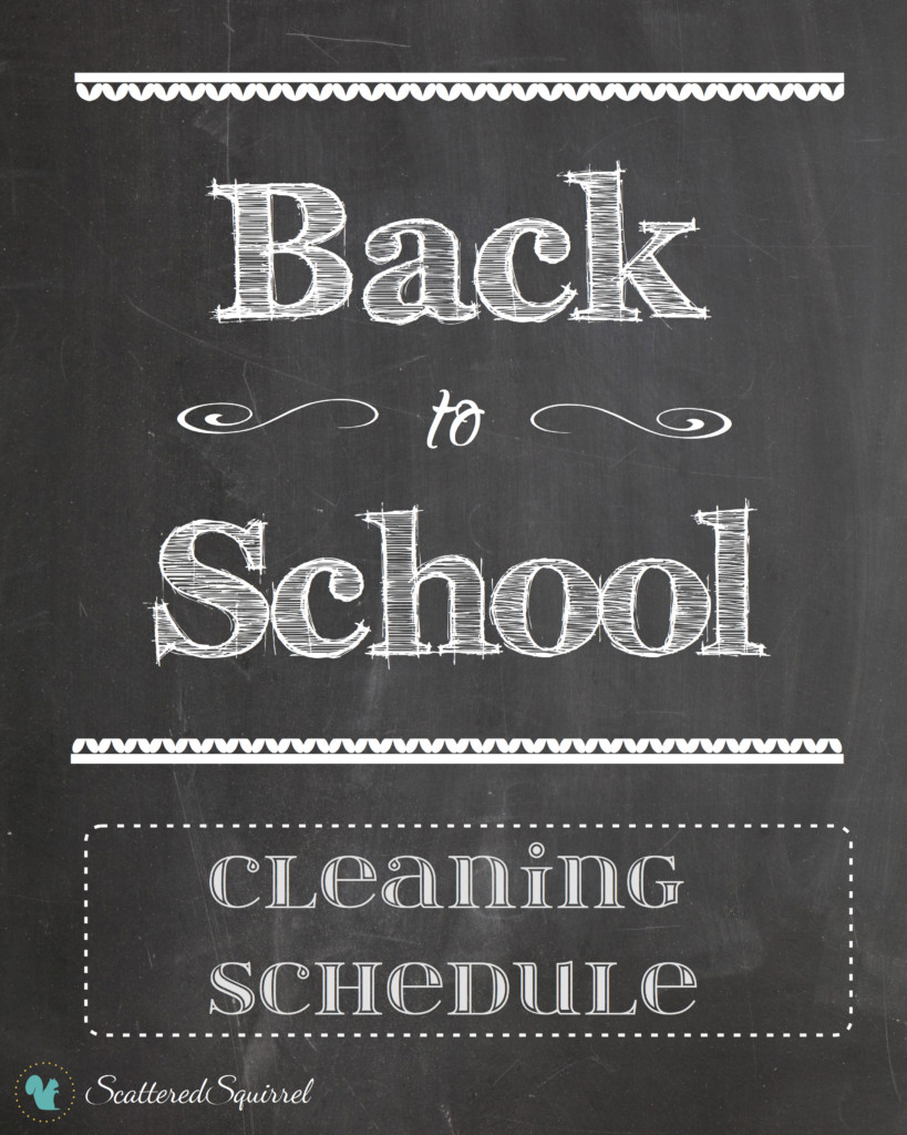 Printables and Tips for getting your cleaning routine ready for back to school | ScatteredSquirrel.com