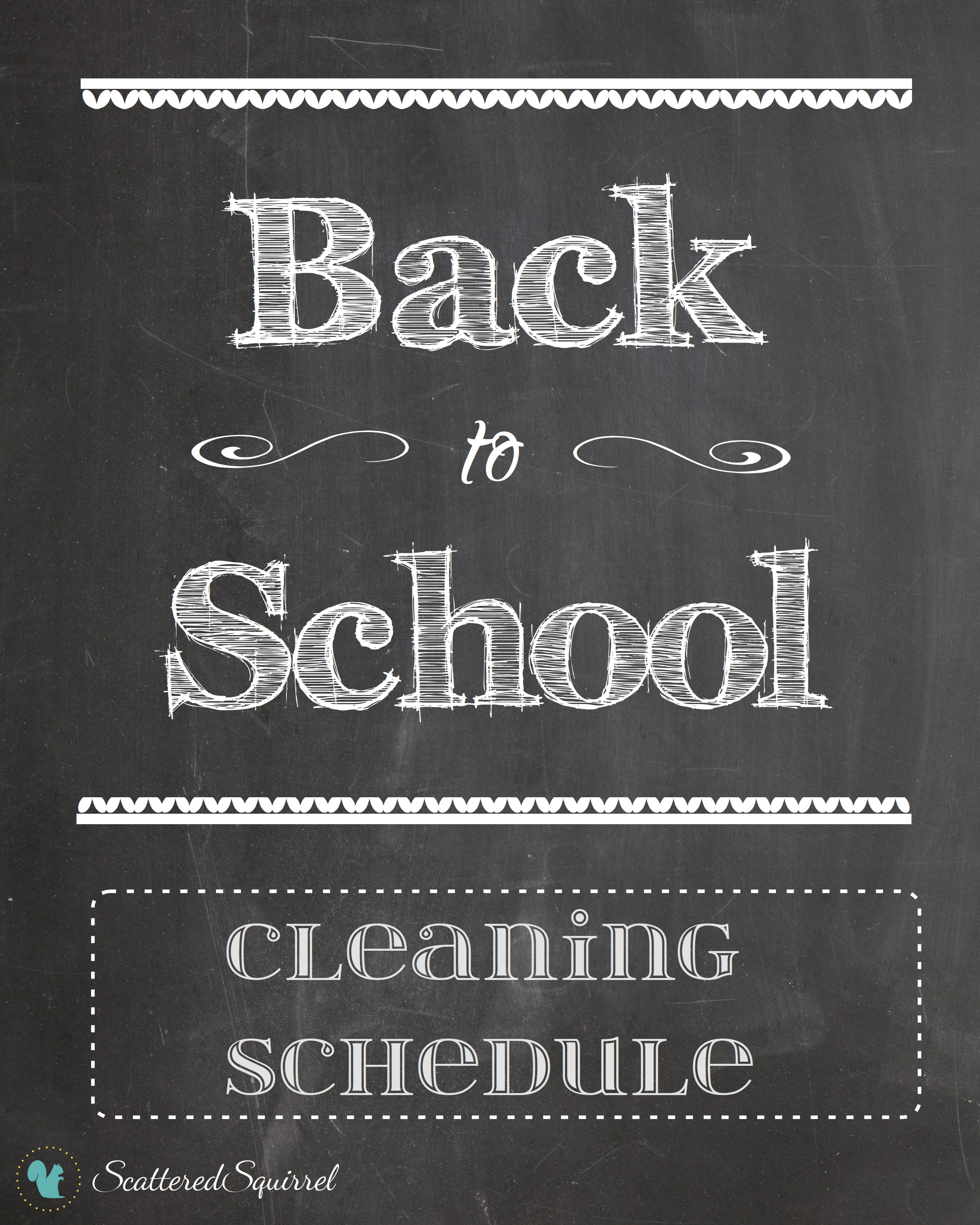 Printables and Tips for getting your cleaning routine ready for back to school | ScatteredSquirrel.com