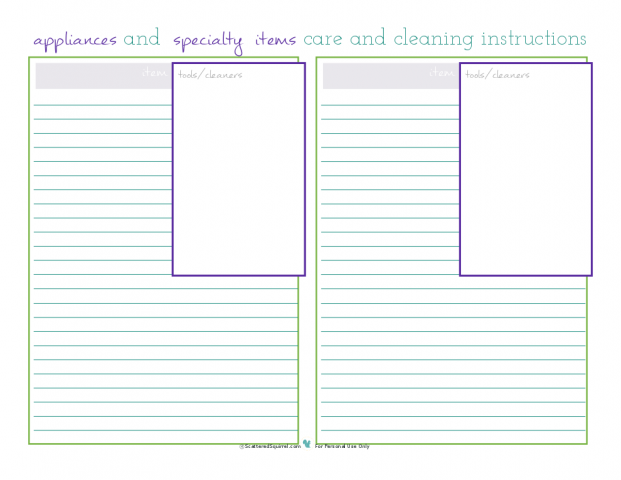 Home Management - Free Printables