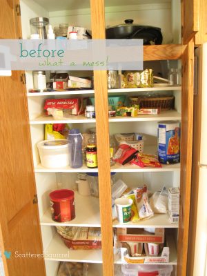 messy pantry from ScatteredSquirrel.com