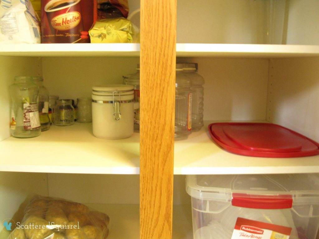 Container storage in the pantry | scatteredsquirrel.com