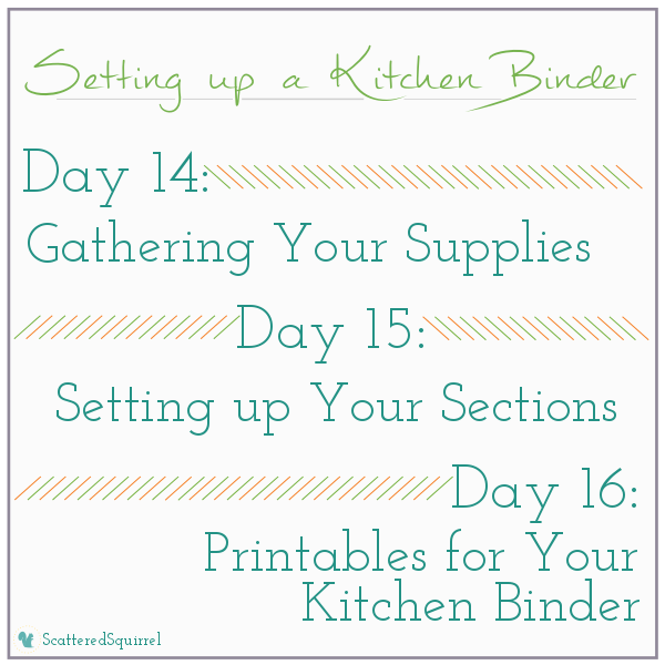 Days 14, 15, and 16 of 31 days to a Clean and Organized Kitchen: ScatteredSquirrel.com