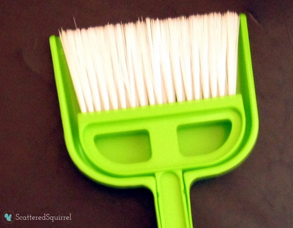 small handheld broom and dustpan, perfect for quickly cleaning up spills in cupboards : ScatteredSquirrel.com