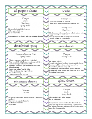 A printable of the homemade kitchen cleaners that I use. From ScatteredSquirrel.com