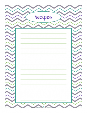 Kitchen Binder Recipes section divider with room for an indext of subsections from ScatteredSquirrel.com