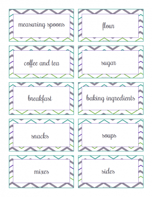 pre-filled kitchen labels: ScatteredSquirrel.com