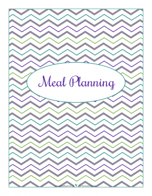 Meal Planning section divider for kitchen binder : ScatteredSquirrel.com