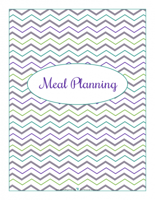 Meal Planning section divider for kitchen binder : ScatteredSquirrel.com