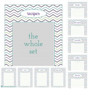 Recipes section for a Kitchen Binder