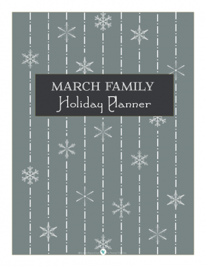 Holiday planner cover page, in foggy | ScatteredSquirrel.com