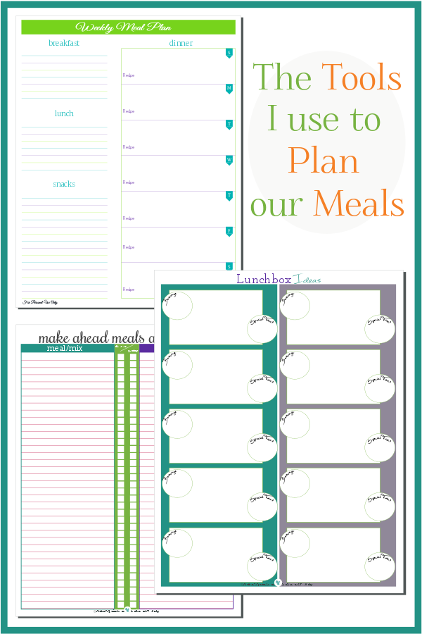 My three favorite printables for planning our meals. |ScatteredSquirrel.com