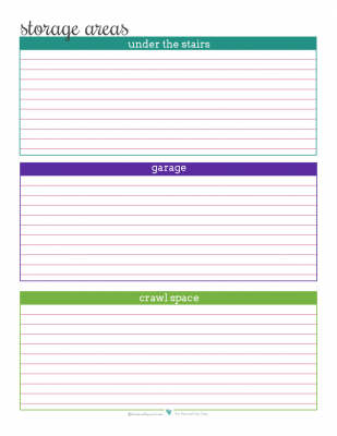 Keep track of what's in your storage areas with this free printable | ScatteredSquirrel.com