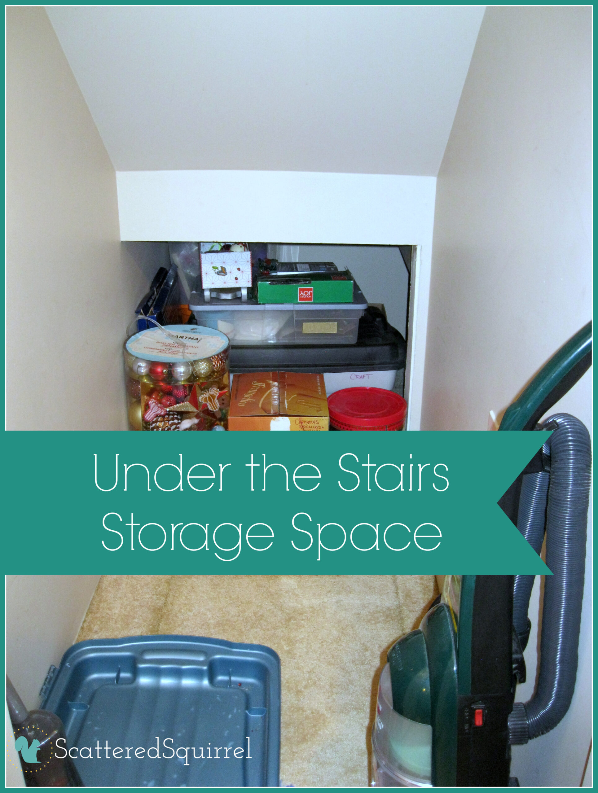 Under the Stairs Storage Organization