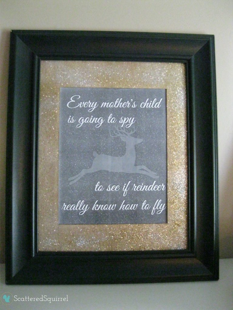 Printable quote framed and on the mantel. | ScatteredSquirrel.com