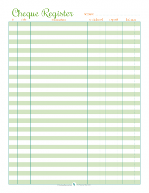 Free printable cheque register | ScatteredSquirrel.com