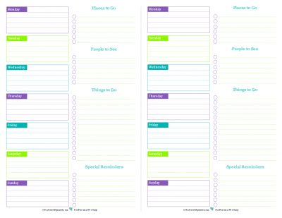 More Half-Size Planner Printables - Reader Request