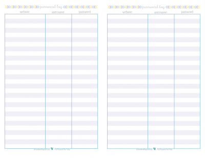 free printable password log, designed for half size binders | ScatteredSquirrel.com