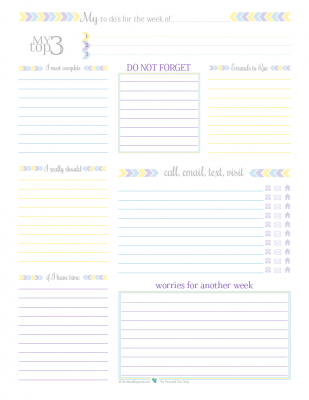 Free Printable Weekly To Do List; Keep track of all you need to do on one handy sheet. Great to use on its own or in conjunction with a planner. | ScatteredSquirrel.com