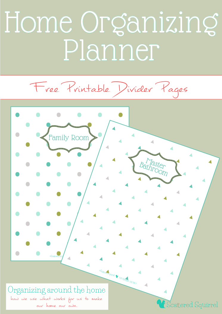 Home Organizing Planner and Some Free Printables