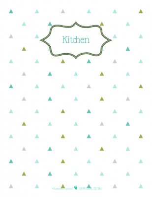 free printable divider pages for home organizing planner with triangle background. | ScatteredSquirrel.com