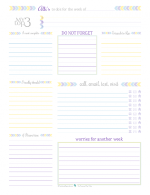 weekly planner printables personal planner blank printable weekly calendar