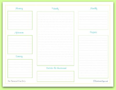 free fill in the blanks printable, daily weekly cleaning checklist, |ScatteredSquirrel.com