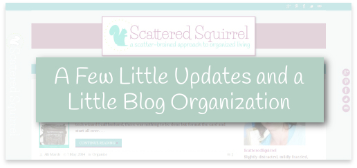 A Little Organizing on the Blog