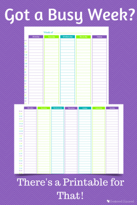 Printable Weekly Planner pages in two different layouts