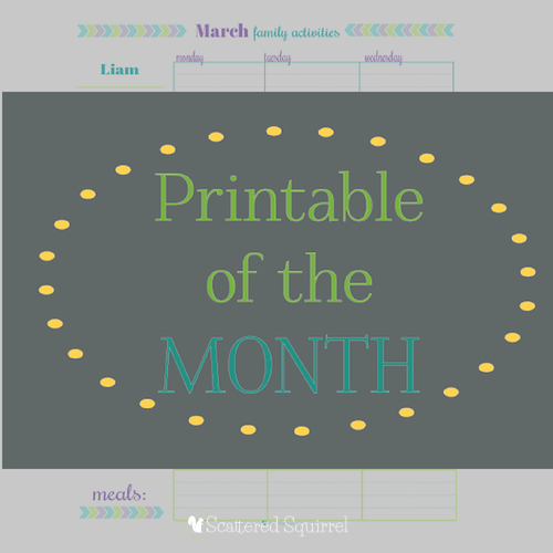 Family Schedules – June’s Printable of the Month