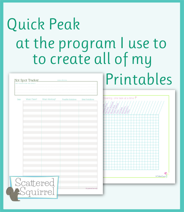 A quick peak at the program I use to make all my printables,