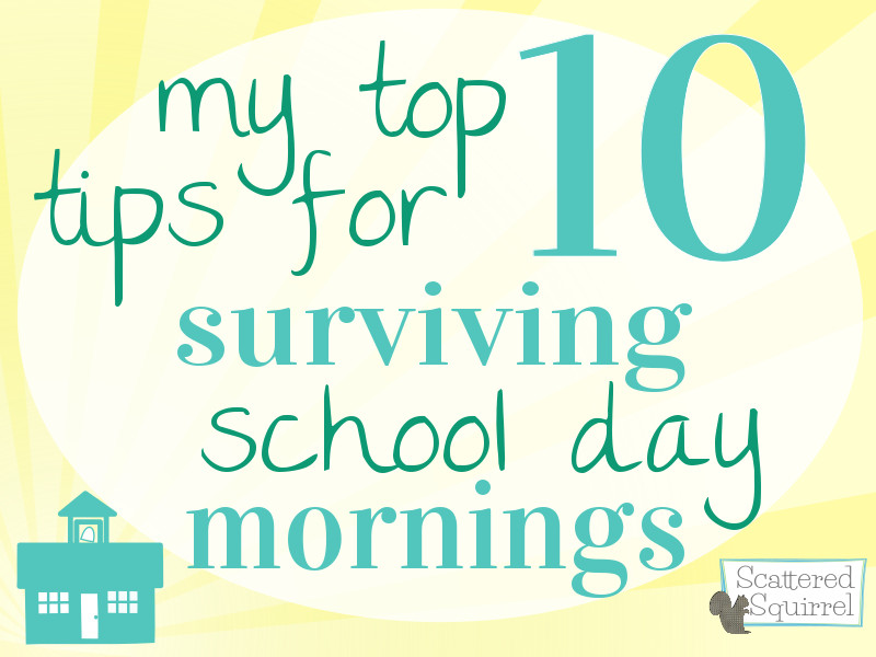 I am not a morning person, so I have a survival strategy to help me cope with early school day mornings. Here are my top ten tips for surviving.