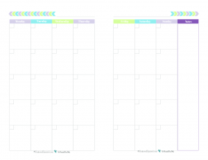 empty schedule planner