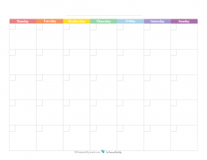 empty schedule planner