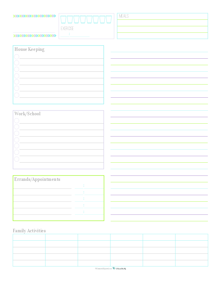 {Day 28} Daily Planner Printables - ScatteredSquirrel