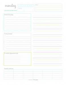 {Day 28} Daily Planner Printables - ScatteredSquirrel